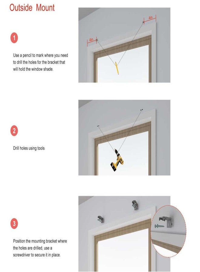 MYshade Cordless Top Down Bottom Up Cellular Shades Accessories Mounting Brackets Window Shades Replacement Fittings Window Treatment Repair Kit - Image 4
